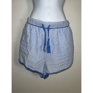 Women’s Blue & White Striped Shorts. Size XL